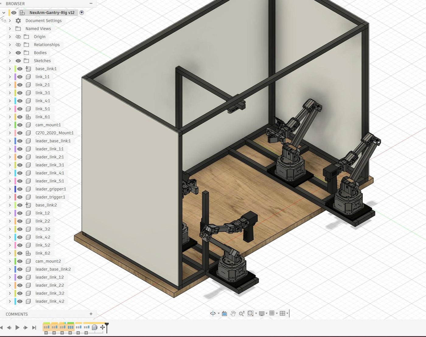Gantry design in Fusion 360